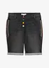 Bermudashorts i denim med broderi og komfortlinning, bonprix