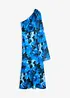 Selskapskjole i one shoulder-modell med blomsterapplikasjon, bonprix