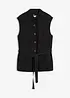 Bomullsvest med belte, bonprix