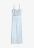 Jumpsuit i strukturert krepp med perlebroderier, bonprix