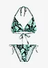Triangel-bikini + pareo i badetøymateriale (3 -delt sett), bonprix