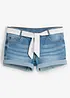 Jeansshorts med stretch og belte, bonprix