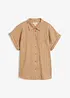 Kortermet bluse i linmiks, bonprix