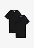 T-shirt kjole med V-utringning, oversized (2-pack), bonprix