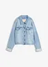 Denimjakke med blondebesetning, bonprix