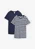 T-skjorte med rund hals (2-pack), bonprix