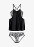 Tankini  med spesielt utformet rygg (2-delt sett), bonprix