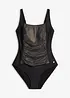 Medium shape-badedrakt med glansfull innfelling, bonprix