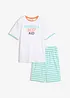 Kort pyjamas av 100% bomull 2-delt sett, bonprix