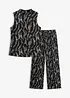 Jerseytopp og bukse i strukturert krepp (2-delt sett), bonprix