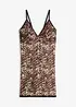 Kjole i leopardmønstret mesh, bonprix