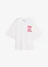 Oversized topp i 100% økologisk bomull, bonprix