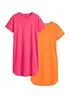 Jerseykjole i lett flammegarn av økologisk bomull (2-pack), bonprix
