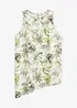 Mønstret bluse i linblanding, bonprix