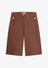 Wide Leg-bermudashorts av elastisk twillmateriale, bonprix