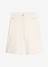Wide Leg-bermudashorts av elastisk twillmateriale, bonprix