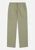 Loose fit-pull on-bukse i myk musselin, tapered, bonprix
