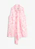 Bluse av glansfull sateng med knytedetalj, bonprix
