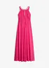 Maxikjole i tynn chiffon med drapering, bonprix