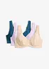 BH med spiler og myk, økologisk bomull (3-pack), bonprix