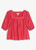 Bluse av strukturert krinklet materiale, bonprix