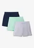 Jerseyshorts i 100% økologisk bomull (3-pack), bonprix