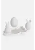 Pyntegjenstand hare og egg på fat (4-delt sett), bonprix
