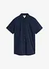 Innsvingt, kortermet bluse med stretch av bomullsmiks, bonprix