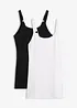 Lang singlet med økologisk bomull (2-pack), bonprix