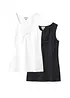Singlet i elastisk, økologisk bomullsblanding (2-pack), bonprix