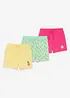 Jerseyshorts i 100% økologisk bomull (3-pack), bonprix
