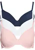 Uvattert T-skjorte-BH (3-pack), bonprix