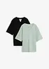 Boxy topp i flammegarn i 100% økologisk bomull (2-pack), bonprix