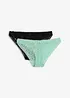 Minitruse med myke blonder (2-pack), bonprix