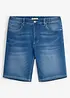 Bermudashorts i sweat denim med strikklinning, Regular fit, bonprix