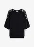 Oversized topp i viskosemiks, bonprix