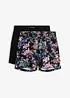 Jerseyshorts i elastisk bomullsmiks (2-pack), bonprix