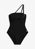 Bandeau-badedrakt med gullfargede detaljer, bonprix