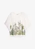 Chiffonbluse med integrert topp, bonprix