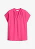 Kortermet bluse med skjult knappestolpe, bonprix