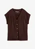 Jerseybluse i viskosepiké, bonprix