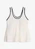 Tankini topp med broderi, bonprix