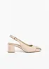 Slingbacks med blokkhæl fra Marco Tozzi, Marco Tozzi