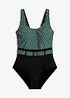 Medium shape-badedrakt med belte, bonprix