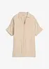 Oversized, lang skjorte i myk bomullsmusselin, bonprix