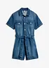 Kortermet jumpsuit i denim, bonprix