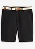 Bermudashorts med stretch og belte, Regular fit, bonprix