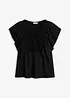 Trikotbluse i strukturert krepp, bonprix