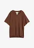 Oversized topp i myk viskosemiks, bonprix