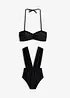 Badedrakt + bandeau-bikinioverdel (2-delt sett), bonprix